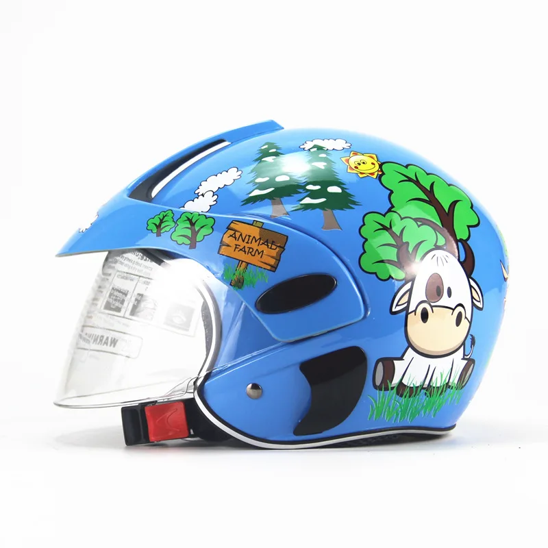 Cartoon cute cow children helmet skateboard balance scooter electric bicycle bic - £124.49 GBP