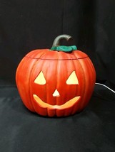 1979 Scioto Molds Light Up Ceramic Halloween Pumpkin Jack O Lantern WORKS - $747.57 MXN