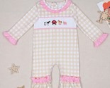 NEW Boutique Baby Girls Farm Long Sleeve Romper Jumpsuit - £13.58 GBP