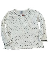 Baby Girls Long-Sleeve White Shirt With Black Heart Print &amp; Red Bow Accent - $28.88 CAD