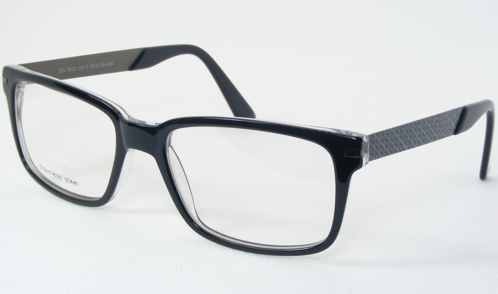 SELECTRA SEL7822 col.3 Negro/Transparente Gafas Montura de Plástico 55-1... - $81.24