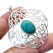 Santa Rosa Turquoise Oval Shape Gemstone Handmade Pendant Jewelry 2.30&quot; SA 9233 - £2.99 GBP