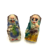 Early Plastic Old Couple In Rocking Chairs Salt And Pepper Shakers ~ Vin... - £7.03 GBP