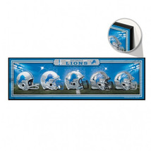 Detroit Lions Sign 9x30 Wood Helmets Design - Special Order - $1,768.61 MXN