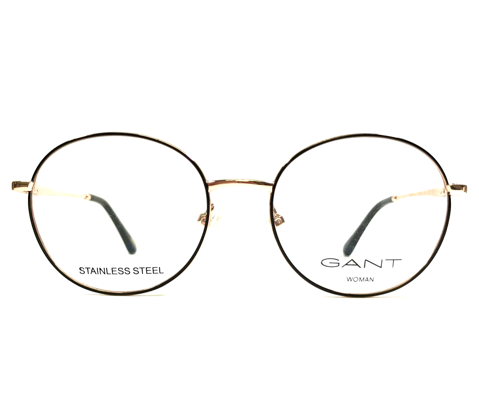 GANT Brille Rahmen GA4090 001 Glänzend Schwarz Rotgold Rund Draht Rim 50... - $74.23