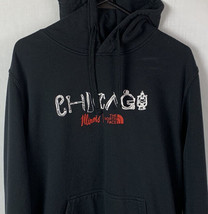 The North Face Hoodie Sweatshirt Chicago Pullover Black Hooded Men’s Medium - £31.45 GBP