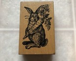 Rubber Stamp G 1047 Rabbit with Carrot Line Drawing Vintage PSX - £14.78 GBP