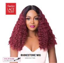 It&#39;s A Wig Lace Front Iron Friendiy Synthetic Swiss Lace Rhinestone Wig - £39.03 GBP