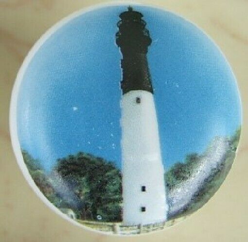 Ceramic knob Light House Lighthouse Huntington Island NC - $4.55