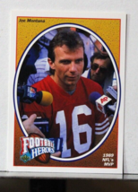 1991 Upper Deck Football Joe Montana Football Heroes Card #6 Of 9 - £3.84 GBP