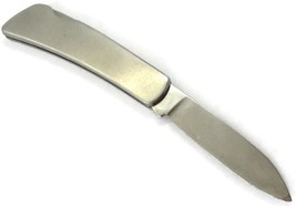Stainless Steel Folding Pocket Knife Nelson-Durand Shipping Assoc. Vintage - £9.28 GBP