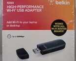 NEW Belkin N300 High Performance Wireless Wi-Fi USB Adapter - $19.79