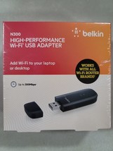 NEW Belkin N300 High Performance Wireless Wi-Fi USB Adapter - £15.56 GBP