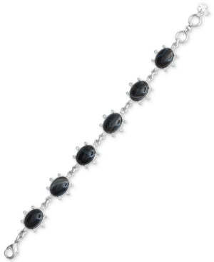 Primary image for Lucky Brand Silver-Tone Pave & Stone Flex Bracelet - Silver