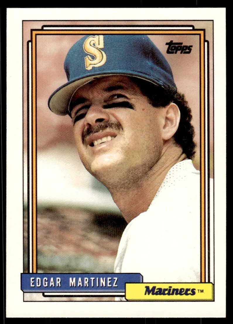 1992 Topps Edgar Martinez Baseball Card Seattle Mariners #553 - $3.00