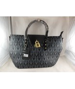 NEW  Milan Women Fashion Handbag Purse Lady Tote Monogram Black Gray BM3332 - $59.75 CAD