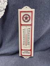 Texaco Gas Oil Service Filling Station Clean Restroom thermometer 13” Works - $61.38