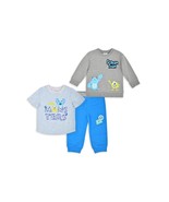 Monster Inc. Baby Boy Outfit Set Fleece Long Sleeve Crew 3p Size 12M  Co... - £13.97 GBP