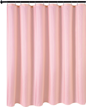 Fabric Shower Curtain Liners 72 Inch by 72 Inch, Pink Water Resistant Bathroom C - £16.53 GBP