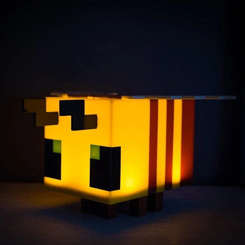 New MC Game LED Toy Creative DIY Bee Model Rechargeable Night Light Room... - $32.39+