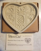 Pampered Chef Hospitality Heart Cookie Mold #2925 New Pineapple Heritage 2001 - $7.99