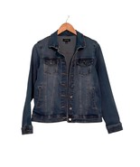 Well Worn Womens Denim Trucker Jacket Size Small Stretch Blue Jean - $296.67 MXN