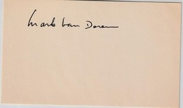 Autograph 1940 Pulitzer Prize Poetry Mark Van Doren Poet &quot;Collected Poems&quot; - £21.35 GBP