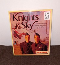Knights of the Sky (IBM TANDY PC) 5.25 Floppy Disk Big Box Game Great Condition - £18.29 GBP