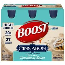 BOOST High Protein Nutritional Drink (Cinnabon, 6 Count (Pack of 1)) - £15.81 GBP