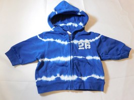 The Children&#39;s Place Boy&#39;s Long Sleeve Hoodie Blue White Size 0-3 Months... - $15.43