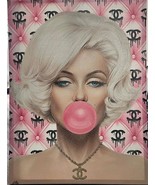 Celo Marylin Monroe Coco Chanel Logo Pink Bubble Gum Diamond Dust Origin... - $2,689.56 CAD
