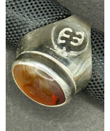 Sterling Silver Signet Ring w/Carnelian Agage and Gye Nyame Adinkra Symbo - $850.00