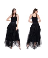 NEW TOV HOLY The Damsel&#39;s Black Gathered Mesh Net Maxi Skirt S M L XL MS... - £97.16 GBP