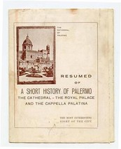 Short History of Palermo Brochure Cathedral Royal Palace Cappella Palati... - £13.93 GBP
