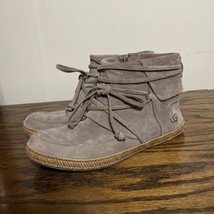 NEW UGG Reid Slate Suede Moccasin Booties Comfy Shoes Boots US 6 Women’s - £28.02 GBP