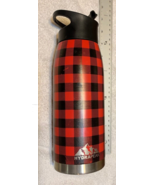 Tumbler HydraPeak 32oz Stainless Steel Lumberjack Plaid Red Black - $184.35 MXN