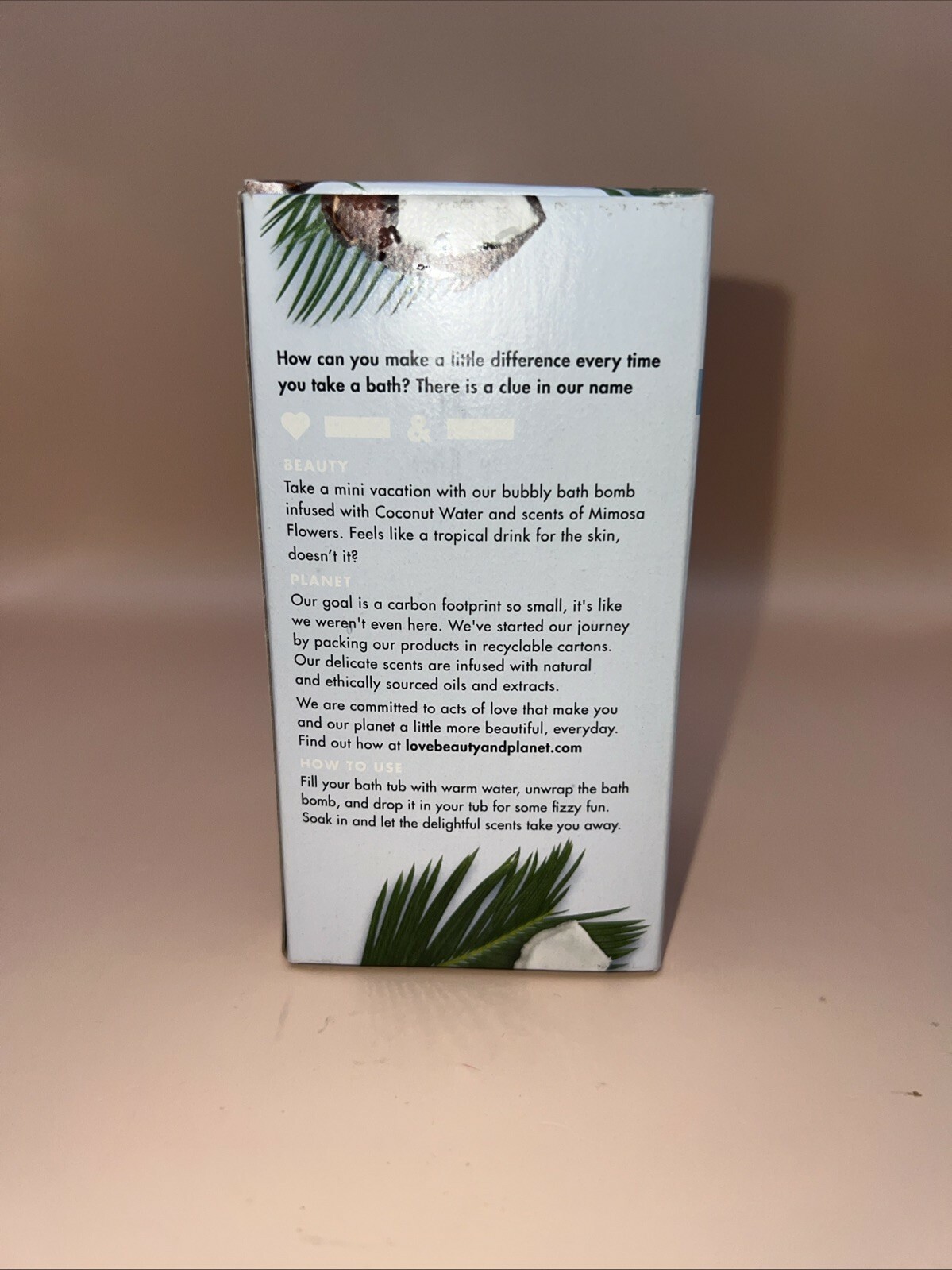 Love Beauty and Planet Bath Bombs Coconut Water and Mimosa Flower 7.8 oz Item image 3