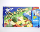 Ziploc Zip &#39;n Steam Cooking Bags Microwave Medium Meal Prep 10 Bag 1 Pac... - £19.98 GBP