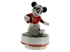 Schmid Disney Mickey Mouse Football Player Music Box Dancer Japan Hand P... - $48.48