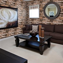 Stone Vinyl Wallpaper Peel And Stick, 3D Brick Wallpaper For Bedrooms And - £30.83 GBP
