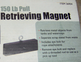 150 PoUnD Capacity BiG Strong Retrieving MAGNET 6&quot; Pull Pick uP drag &amp; r... - $1,003.78 MXN