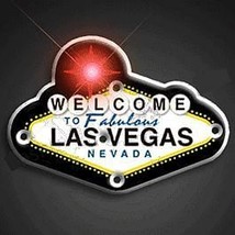 Welcome to Vegas Flashing Body Light Lapel Pins - $35.76 CAD