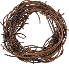 32 Foot Fake Rusted Barbed Wire Decoration 4 Pcs Halloween Plastic Barb Wire Dec - £19.94 GBP