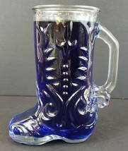 Western Boot Glass Coffee Cup Drinking Vase Fireplace Matchstick Holder ... - $14.95