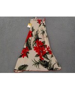Favant Girls Butterfly Dress SZ 12 Cream Red Hibiscus Palm Elastic Front... - £11.98 GBP