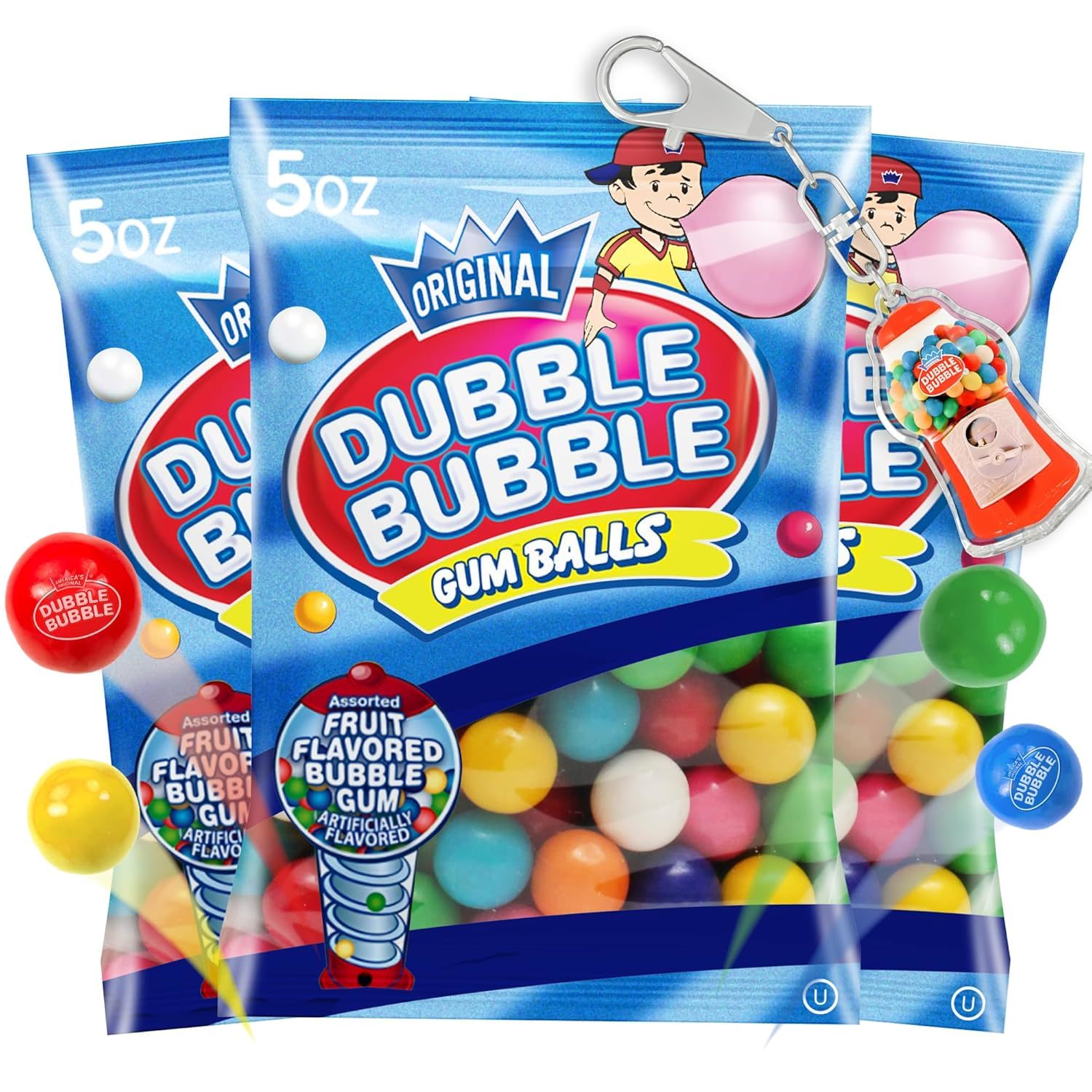 Refill Gumballs For Gumball Machine - Refill Bubble Gum 15 Oz - 3 Pack O... - $35.92