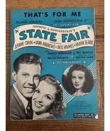 That’s For Me State Fair Sheet Music - $54.33