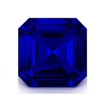 Synthetic Asscher Cut Swiss Made Rough Blue Sapphire Available in 5MM-10MM - £11.95 GBP