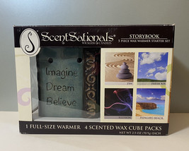 ScentSationals Storybook 5 Piece Wax Warmer &amp; Scented Wax Cubes Starter ... - £31.37 GBP