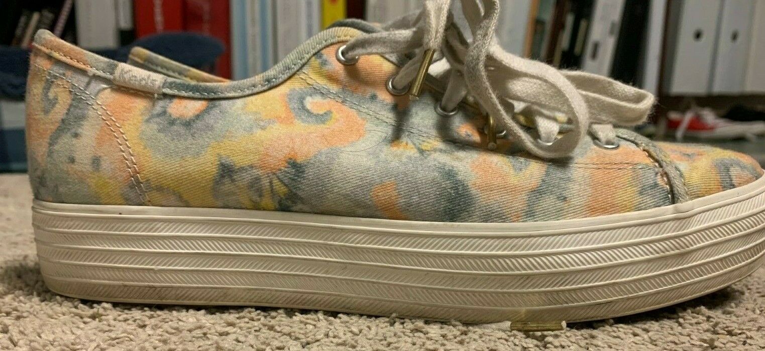 Primary image for Shoes Keds Triple Kick Tie Dye Sneakers Women's US Size 7.5 Style WF59618